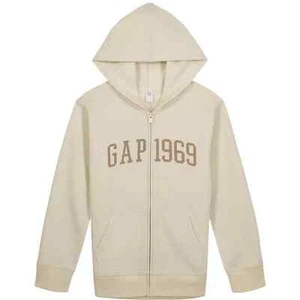 Gap Unisex Kids Full Zip Fleece Hoodie Size XS 4/5 Birch - Picture 1 of 6