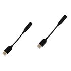 2 Pcs Headphone Adapter Tpe Type To 3 5Mm Audio Cable Jack