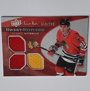 BERNIE NICHOLLS 2007-08 Upper Deck Sweet Shot Hockey #BN Sweet Stitches /299