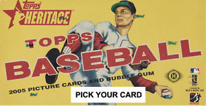 2005 Topps Heritage Insert Card - Pick Your Own Complete Your Set