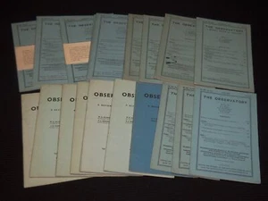 1937-1953 THE OBSERVATORY MONTHLY REVIEW OF ASTRONOMY MAGAZINE LOT OF 20- O 2827 - Picture 1 of 8