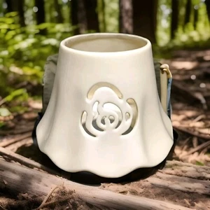 Hallmark Jar Candle Lamp Shade TopperIvory with Rose Cutouts 4”H - Picture 1 of 5
