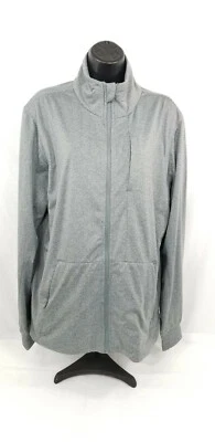 Chaqueta gris con cremallera grande Saks Fifth Avenue Active para mujer Foto 1 de 4