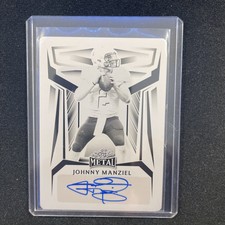 2023 Leaf Metal Draft JOHNNY MANZIEL Black Printing Plate Autograph 1/1 BA-JM3