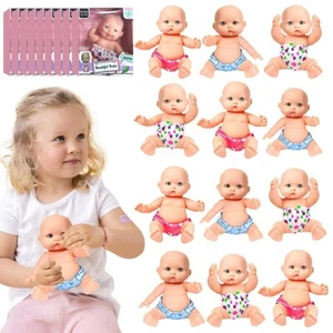 Baby Vinyl Puppe waschbar weicher Körper spielen Spielzeug Geschenk helle Haut blaue Augen - Bild 1 von 50