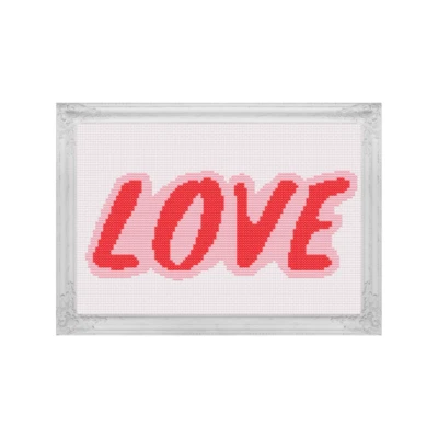 Love Cross Stitch Pattern/Chart, Valentine  - Image 1 of 2