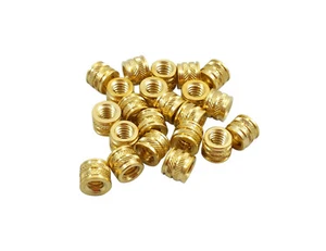 100x 1/4-20 Brass Threaded Heat Set Inserts for Plastic 3D Printing Brass Metal - Picture 1 of 8