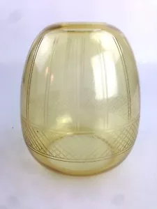 Años 30 40 pantalla de lámpara cristal bandeja de vidrio cúpula de vidrio Art Deco antiguo - Imagen 1 de 7