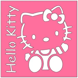 6"x6" Plastic Stencil - Hello Kitty (SA1341) (You Pick The Color)***** - Picture 1 of 11