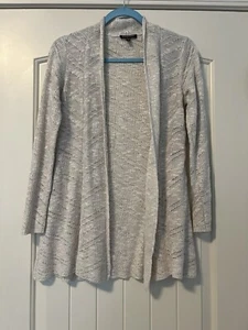 Eileen Fisher Linen Blend Open Front Lace Cardigan Size PP - Picture 1 of 7
