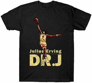 Julius Erving DR J Herren T-Shirt schwarz Baumwolle Tee alle Größen S-5XL JJ3966 - Bild 1 von 3