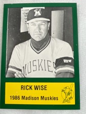 1986 Madison Muskies-TJSC Minor League Baseball Card#27-Rick Wise