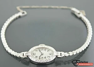 Reloj de vestir vintage Concord platinum 76 diamantes para dama - Imagen 1 de 11