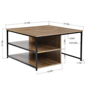 Homy Casa Square Coffee Table For Living Room - Picture 1 of 6