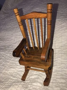 miniature wooden rocking chair - Picture 1 of 4