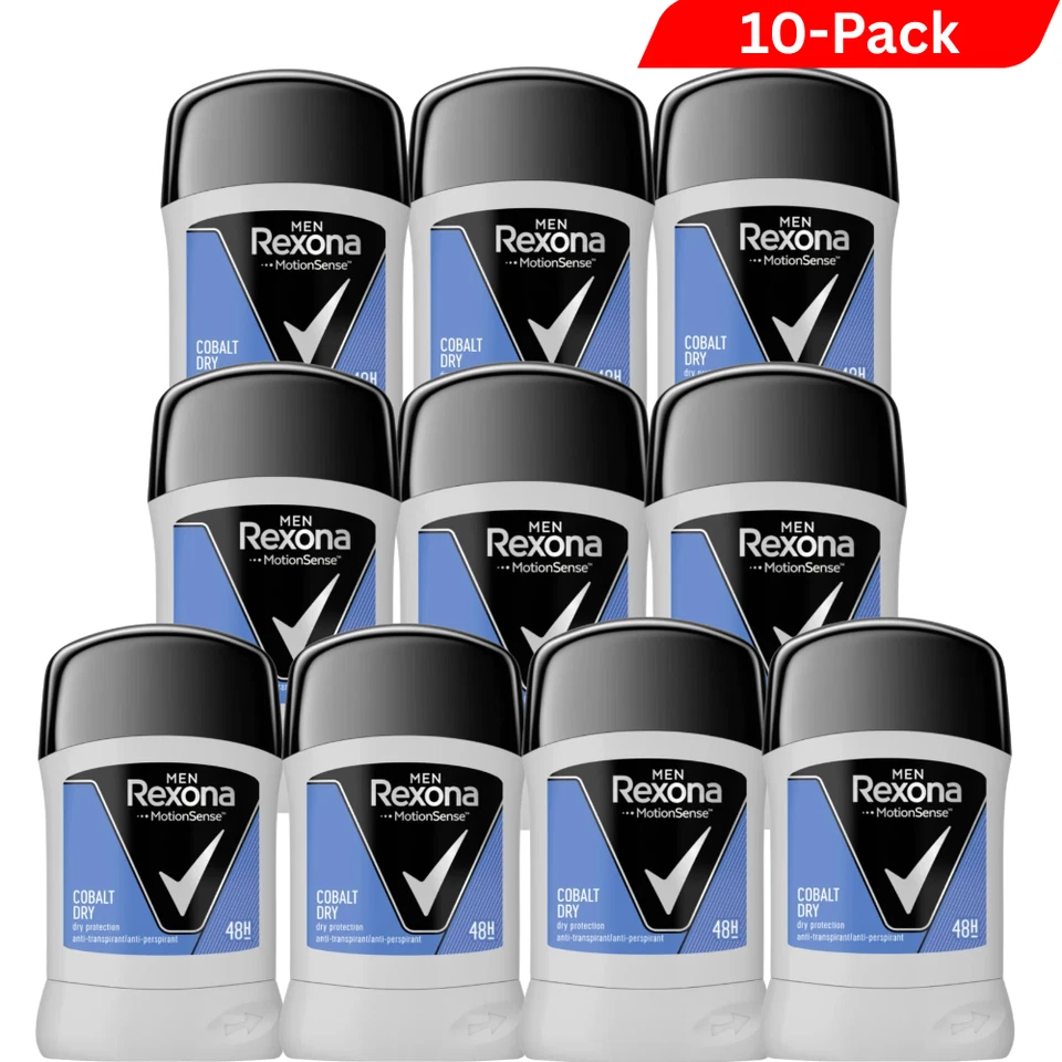 Rexona Men Cobalt Dry Antiperspirant Deodorant Stick 4 X 50ml