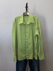 Mexx Green Metal Latch Btn LONG SLEEVE DRESS SHIRT XL 17.5 x 35/36 Extra Large - Picture 1 of 7