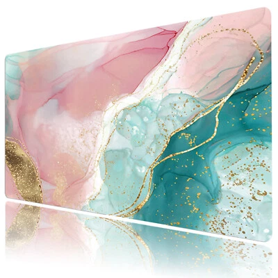 Vintage Pink and Gold Mouse Pad Green Marble Mouse Pad for Keyboard and Desk Mat - Image 1 of 4