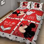 Personalized You & Me We Got This Valentine Mickey Minnie 3D Quilt Bedding Set