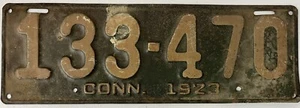 Vintage Connecticut license plate 1923 - Picture 1 of 2