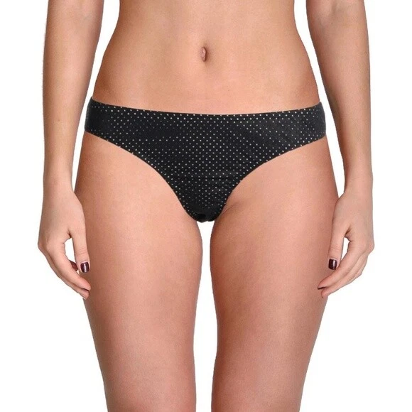 Rachel Roy 激光网格运动比基尼下装黑色 XLarge 全新带标签 — 第 1/4 张图片