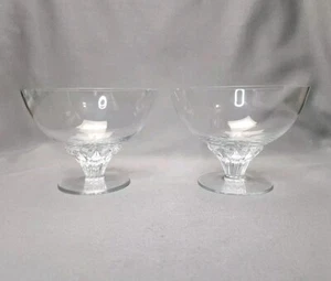 Vintage Kristall Obst Servierschalen mit Fuß Dessertschalen 2er Set Süßigkeitenschalen - Bild 1 von 4