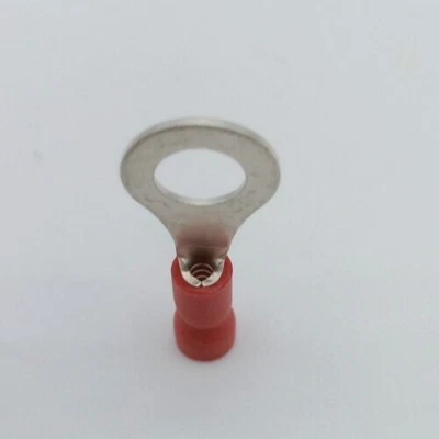 (25Pcs) Red Ring 18-20Ga AWG VINYL 1/4" Electrical Wire Ring Terminal Connector - Image 1 of 3