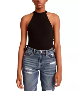 Madden Girl High Cut Mock Neck Black Bodysuit Size Large NEW - Picture 1 of 10