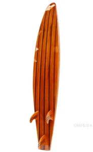Cedar Wooden Surfboard 9' Long Board Hollow Epoxy Fiberglass Surfing Tri Fin New - Picture 1 of 12