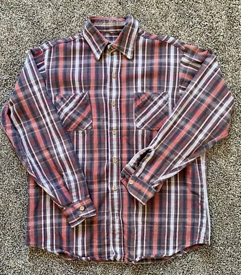 Camisa de trabajo vintage años 90 BIG MAC tejida a cuadros marrón rojo l XL grunge utilidad punk Foto 1 de 4