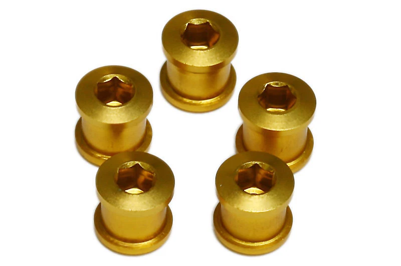 Omni Racer Worlds Lightest Crankset Chainring Bolts Fit Shimano BMX Gold