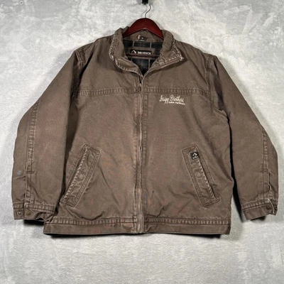 Dri Duck Jacket Mens XL Brown Maverick Canvas Blanket Lined Coat Boulder Cloth - Image 1 of 4