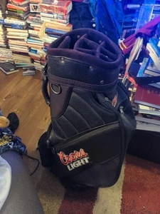 Bolsa de Golf Coors Light Original De Colección Cuero Deportes Ocio 8 Divisores Negra - Imagen 1 de 12