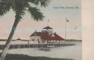 Daytona Beach Florida FL - CLUB NÁUTICO - Postal coloreada a mano - Imagen 1 de 2