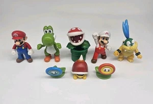 Jakks Pacific Nintendo Figures Super Mario Yoshi Larry Koopa Fire Flower Lot  - Picture 1 of 9