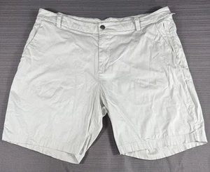 Lululemon Men’s Golf Shorts Size 36 Beige ABC Classic Fit Warpstreme - Picture 1 of 5