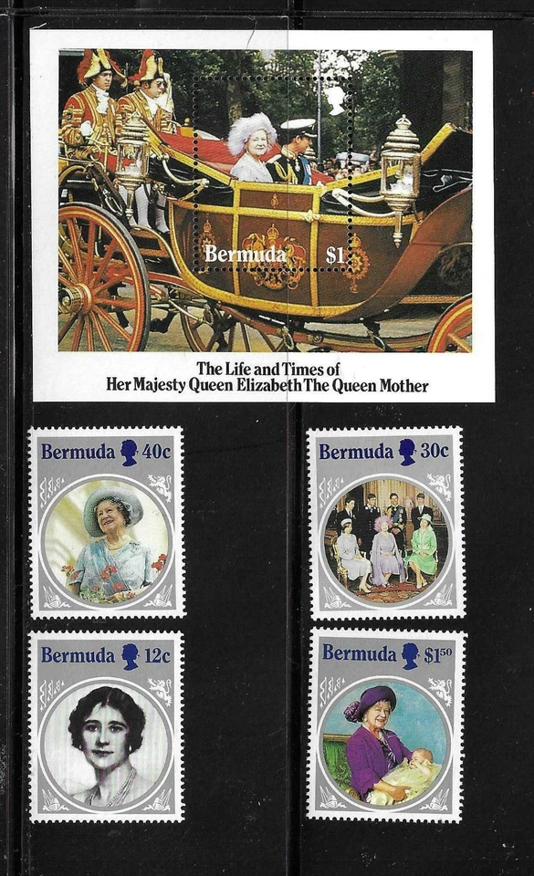 Bermuda SC # 420-424 The Life And times Of The Queen Mother .MNH - Image 1 of 1