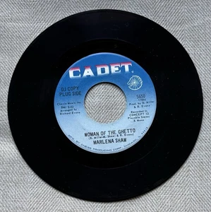 Marlena Shaw - Woman Of The Ghetto 45 RPM - Cadet 5650 - DJ Copy - Picture 1 of 2