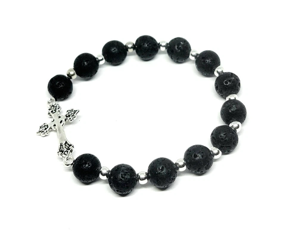 Cross Beaded Stretch Charm Bracelet - Image 1 of 2