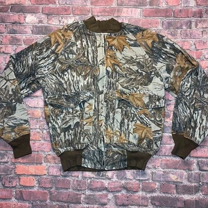 Chaqueta Duxbak De Colección Para Hombres Grande Camuflada Bombardero Caza Realtree Hecha en EE. UU. Cremallera Años 90 - Imagen 1 de 8