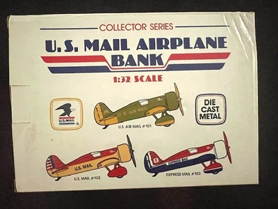 U.S. Mail Airplane Bank #102 Scale 1:32 Collector Series - New - Image 1 of 4