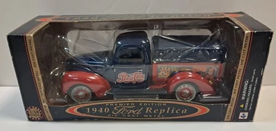 百事可乐 1940 年福特复制品高级版 1: 18 压铸卡车红色蓝色 — 第 1/2 张图片
