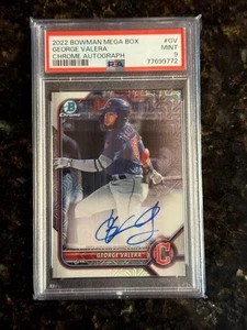 2022 Bowman Mega Box #BMA-GV George Valera Chrome Mojo Autograph PSA 9 Rookie - Bild 1 von 2