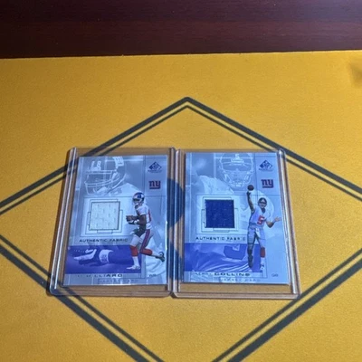 2 Card 2001 Sp Game Use Edition Kerry Collins And Ike Hilliard Game Used Blue - Image 1 of 4