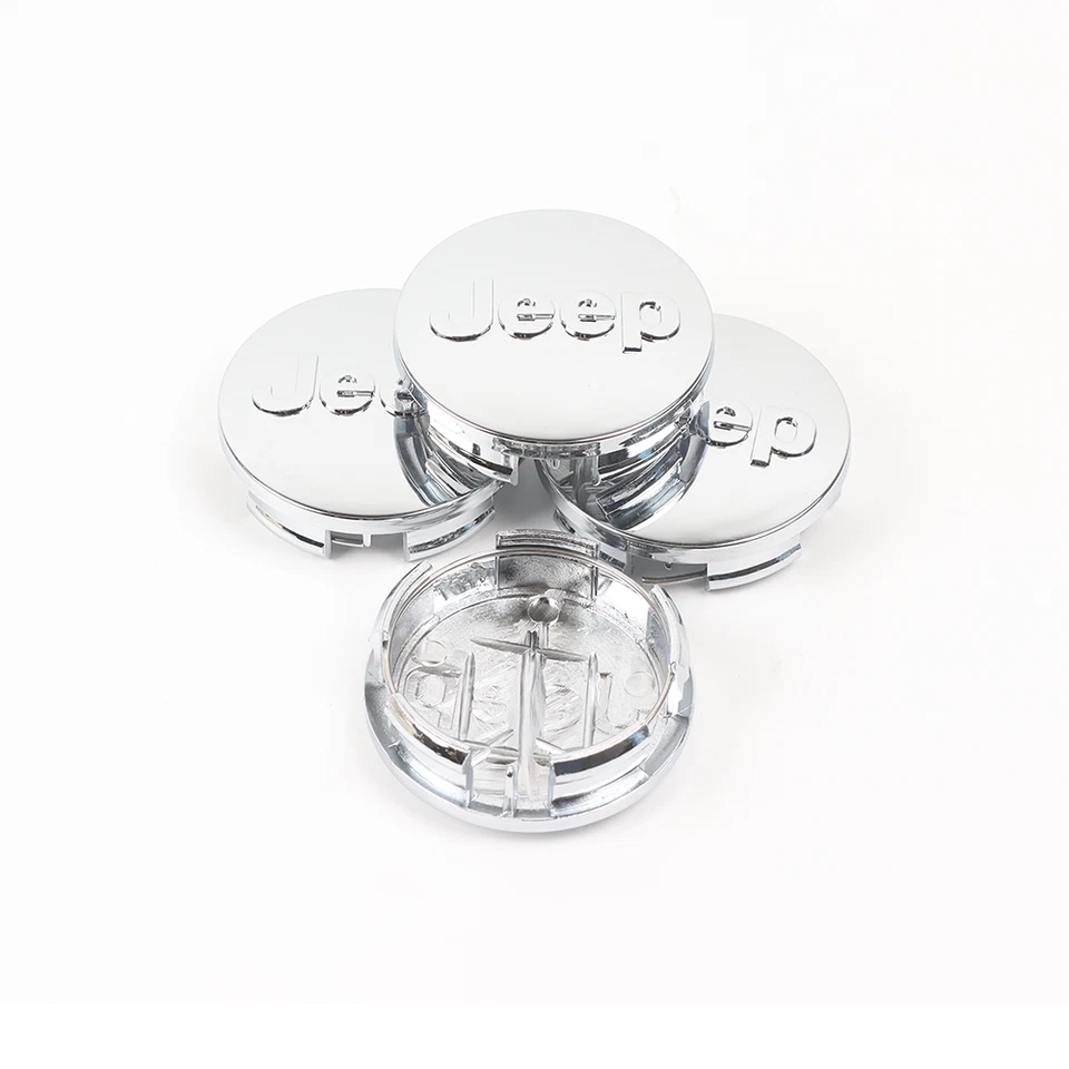 4Pcs Gloss Chrome 65mm Wheel Center Caps For Grand-Cherokee Liberty Patriot Foto 1 de 3