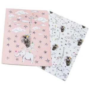 Hilo dental y roca fiesta animales par de cuadernos bloc de notas diarios niñas niños regalo - Imagen 1 de 1
