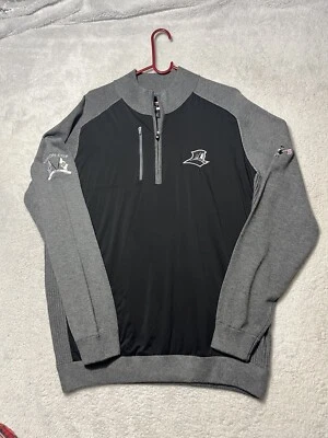 FJ FootJoy Golf  Golfer outdoor Tech Sweater Heather Grey/Black Men Large logo - Image 1 of 4