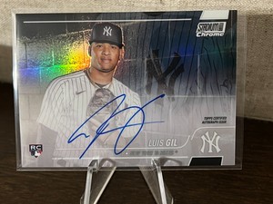 Luis Gil 2022 Stadium Club Chrome RC #SCCBA-LG Refractor On Card Auto - Yankees