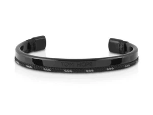 Tom Hope Hybrid Armband aus Metall und Textil Schwarz Grau S 15,5 cm TM0420 - Bild 1 von 4