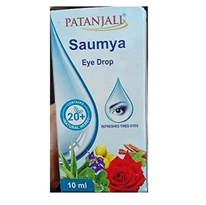 Patanjali 4 x New Ayurvedic Herbal Saumya Eyedrops - ( 10ml x 5 ) - Picture 1 of 3
